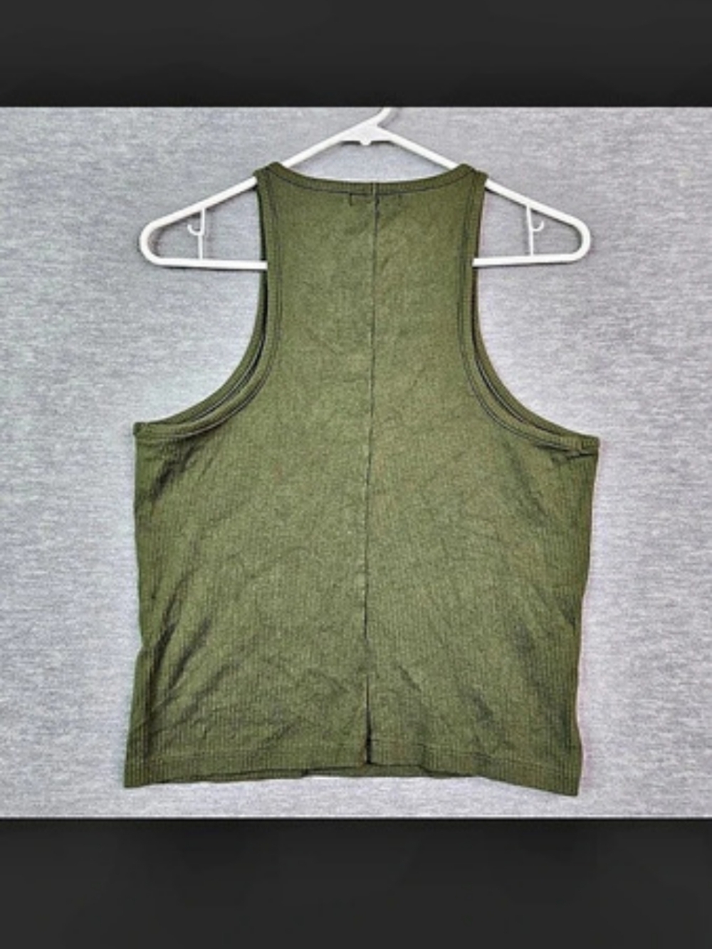 J.Crew Fine Rib Racerback Tank Top Green - Picture 2 of 2
